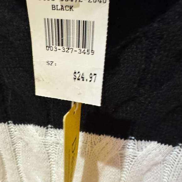 Daisy Multicolor Cable Knit Turtleneck Sweater Dress - Picture 3 of 4